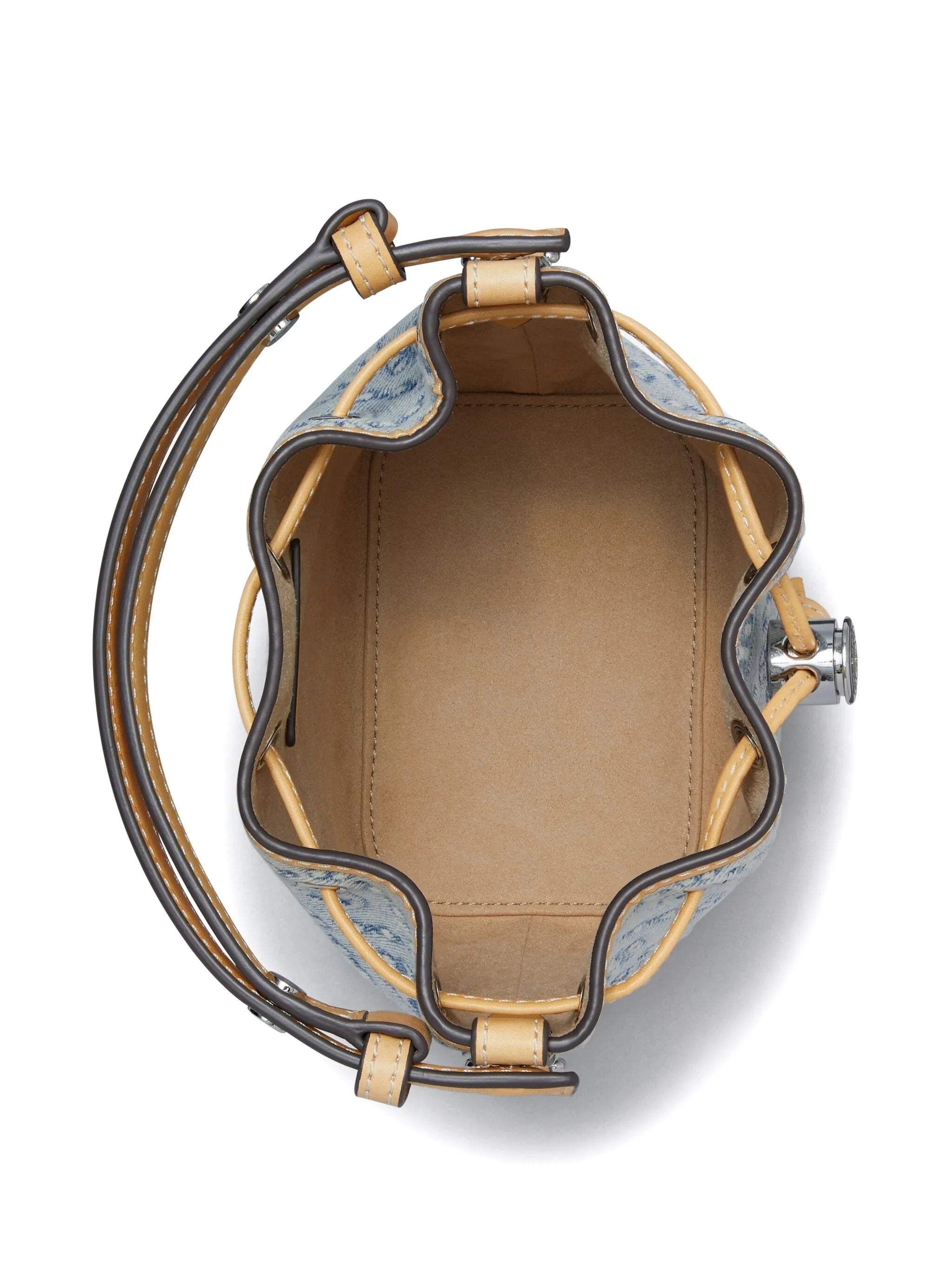 TORY BURCH - Women T Monogram Denim Mini Bucket Bag