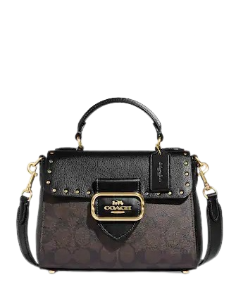 Coach Top Handle Satchel In Colorblock Signature Canvas With Rivets