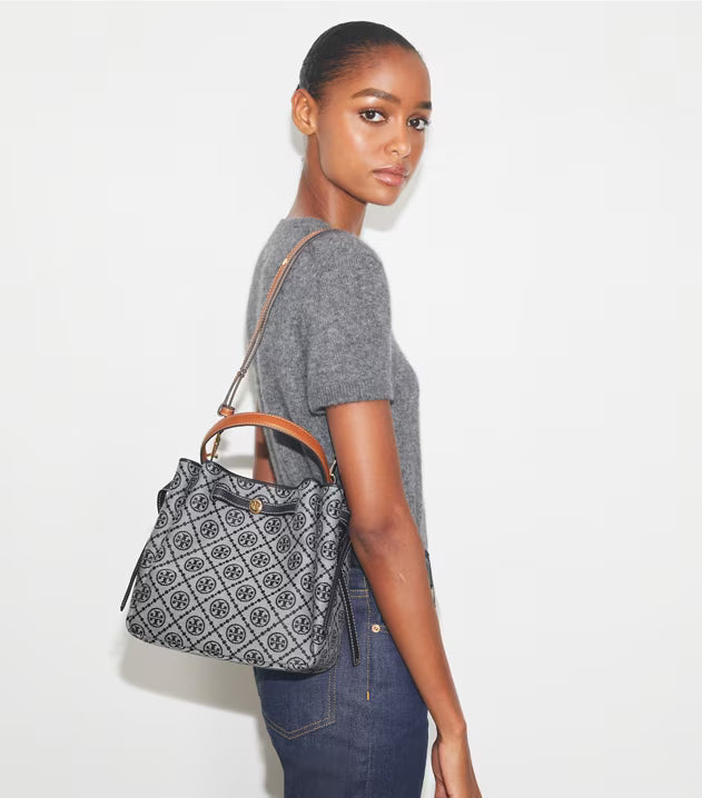 Tory Burch Women's T Monogam Romy Bucket Bag